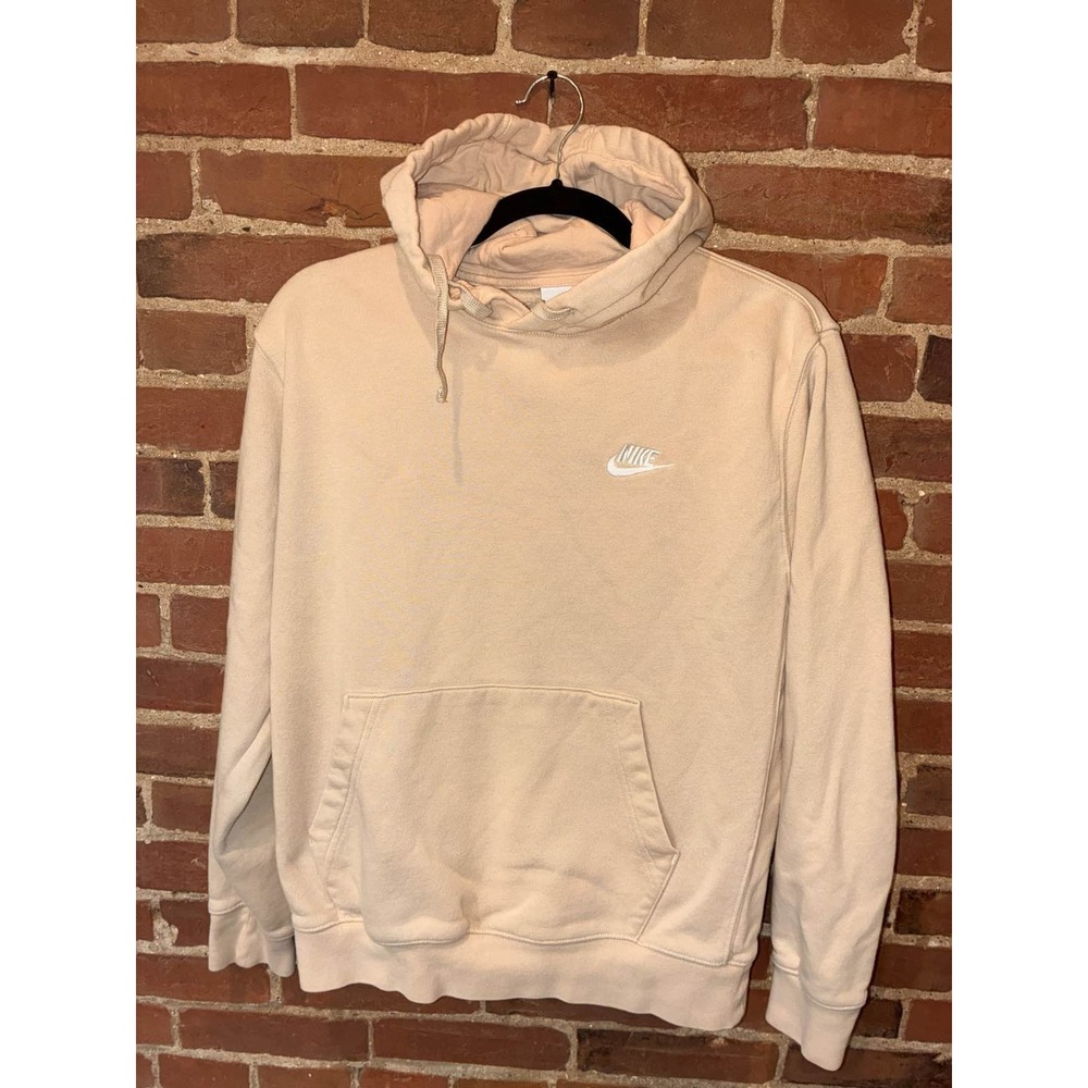 Nike Sportswear Club Fleece Hoodie Khaki Medium Cream White
